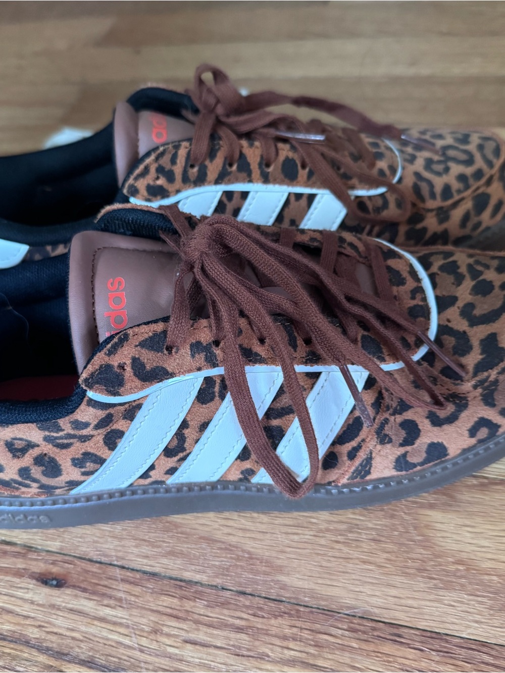 adidas Leopard-Print Sneakers in Brown and White - Picture 3 of 6